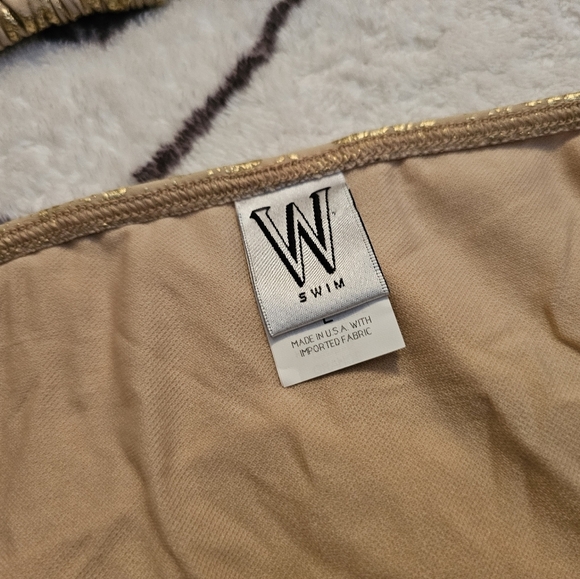 W Swim Gold Bikini Swim Suit - Picture 4 of 5